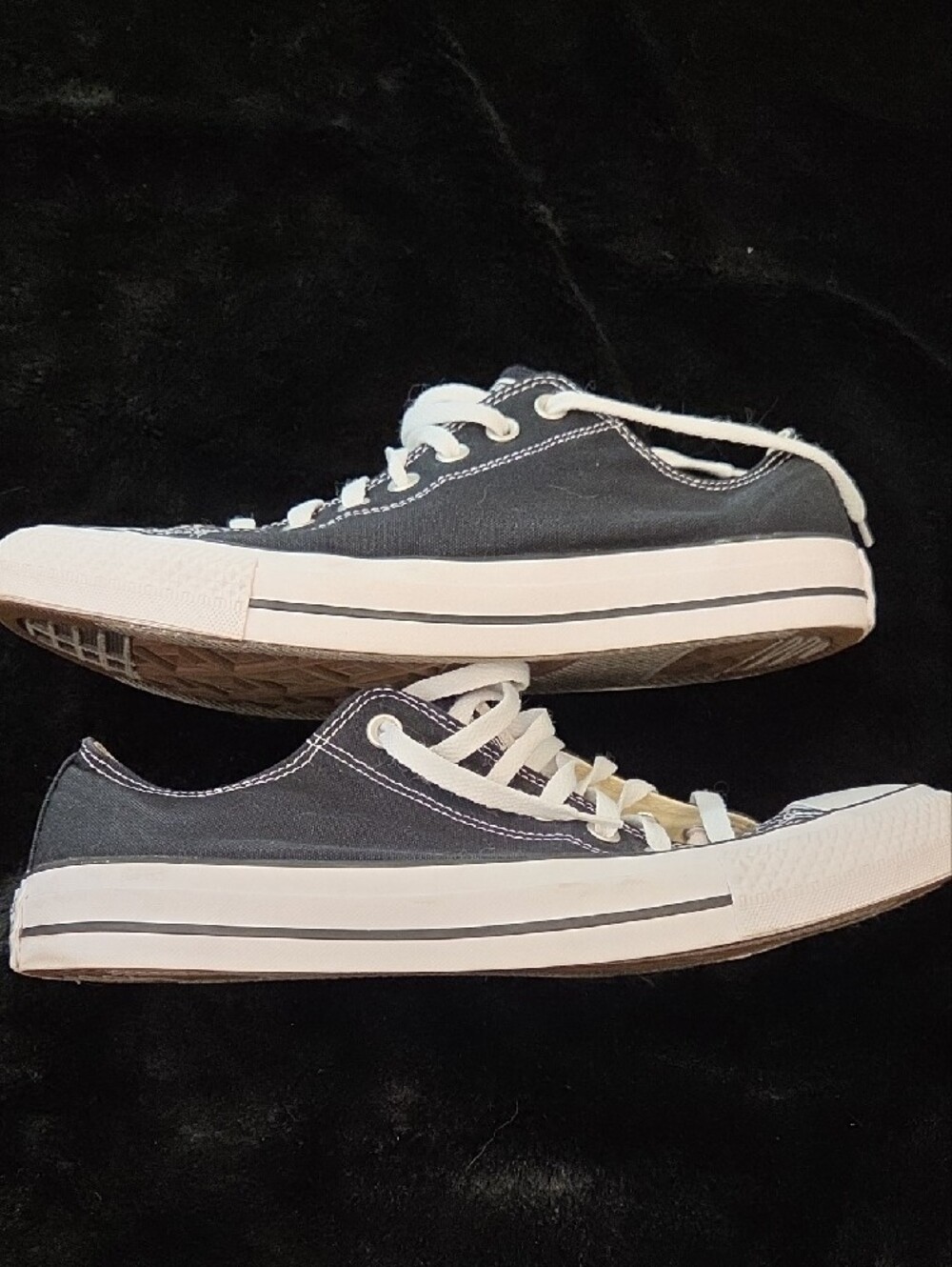 Converse Men's Black Canvas All Star Sneakers - Sz 11 - Picture 3 of 16